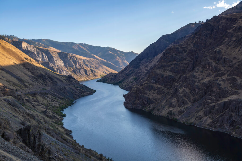 View down the Snake River and Hells Canyon