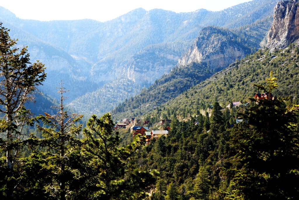 Nesseled Mount Charleston village in Nevada USA