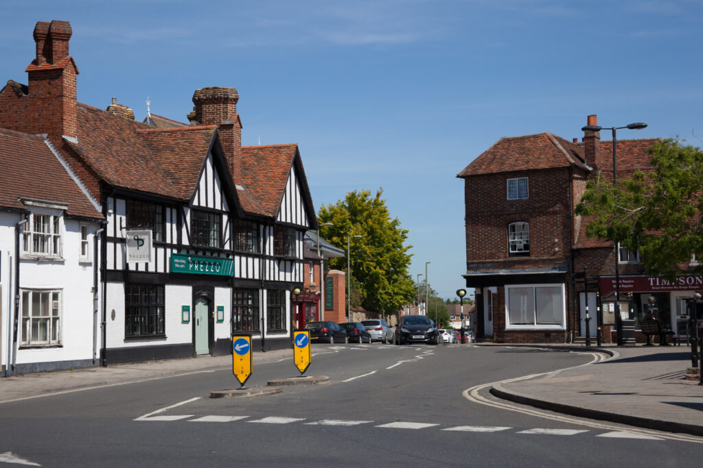 Thame, Oxfordshire, UK North Street in Thame town centre in Oxfordshire, UK