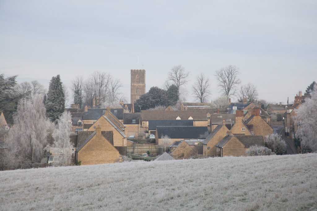 Views of Charlbury in Oxfordshire on a frosty morning in the United Kingdom