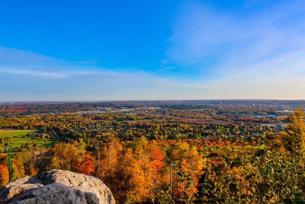 Wausau, Wisconsin from the summit of Granite Peak