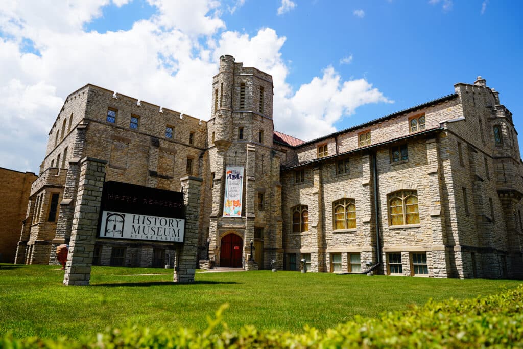 Appleton, Wisconsin / USA: History museum at the castle sits on College Avenue. 