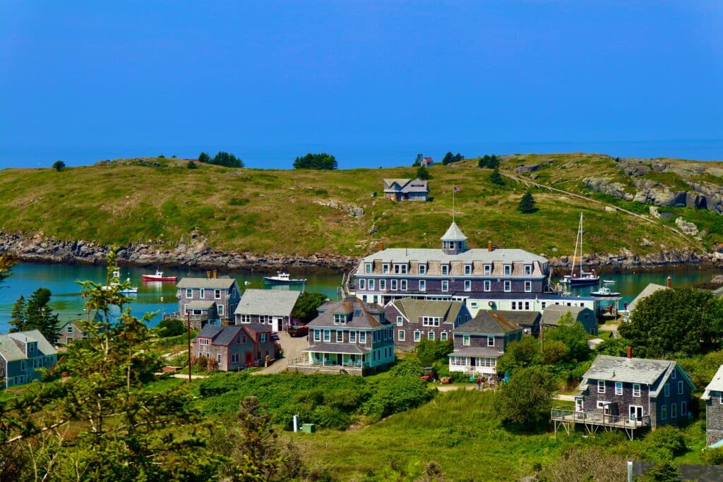 Monhegan Island Maine Harbor Scene