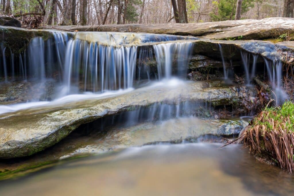 A beautiful scene of Burden Falls in the Shawnee National Forest, Illinois, USA