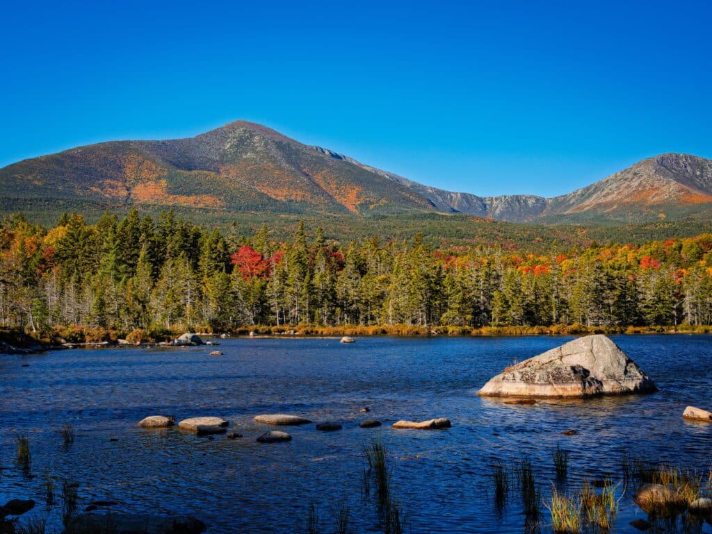 MAINE BAXTER STATE PARK SANDY STREAM POND MOUNT KATAHDIN