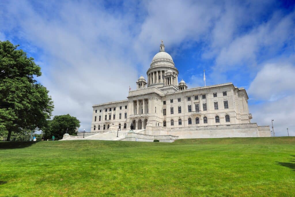 State house in Providence, Rhode Island. City in New England region of the US.