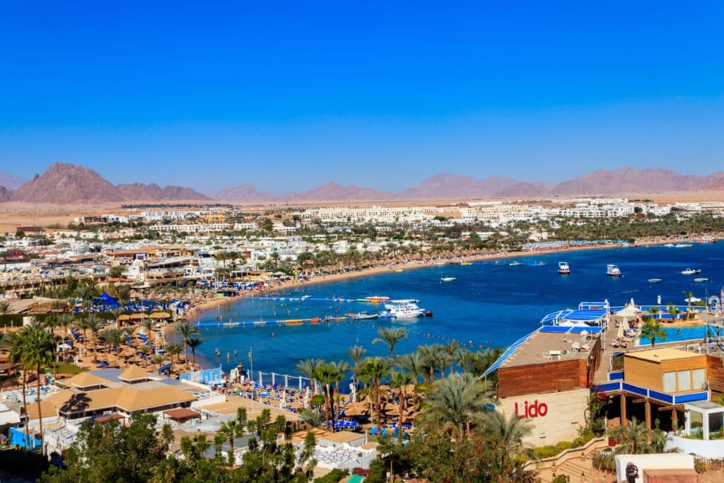 Sharm El Sheikh, Egypt: View of Naama Bay in Sharm El Sheikh, Egypt. View from above