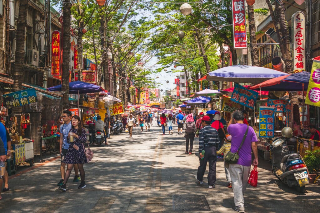 Lukang, Taiwan: Street view of Lukang old street, where is famed for its well-preserved cultural and historical heritages. The name Lukang, literally means “Deer Harbor”