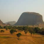 Scenic landscape view of Zuma Rock Niger State Nigeria