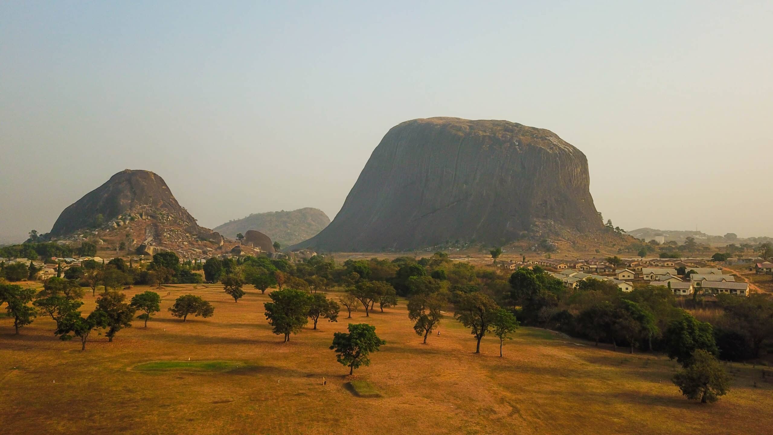 Scenic landscape view of Zuma Rock Niger State Nigeria