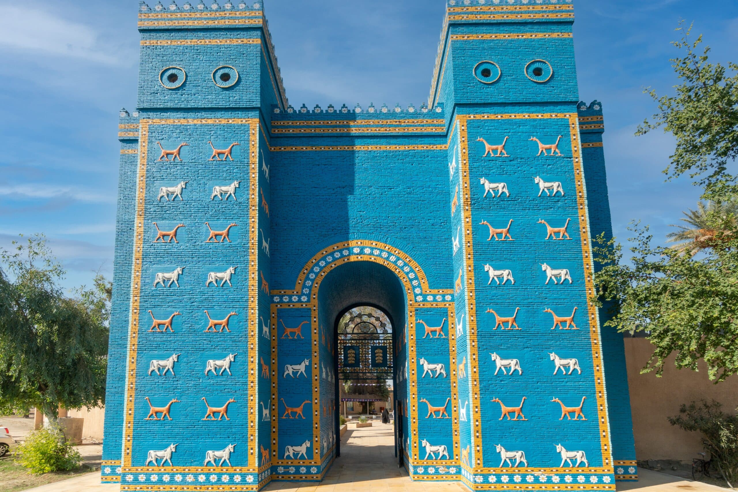 Ishtar-Gate - entrance to the ancient city of Babylon in Iraq