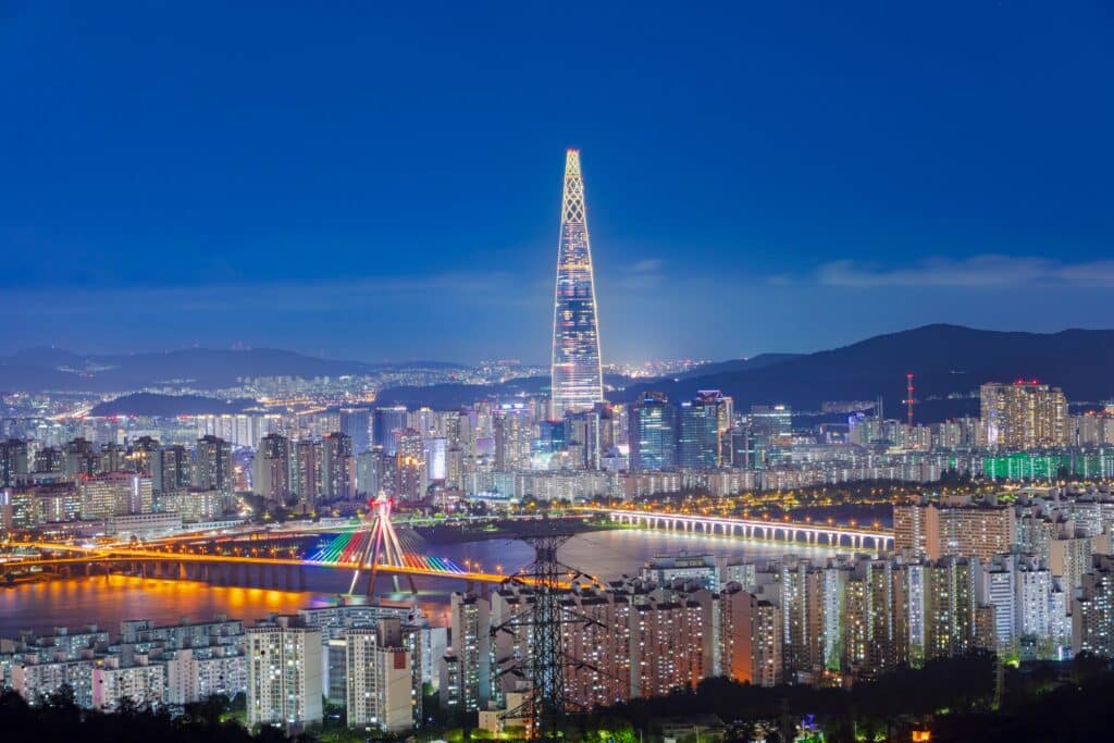 Seoul City at night South Korea