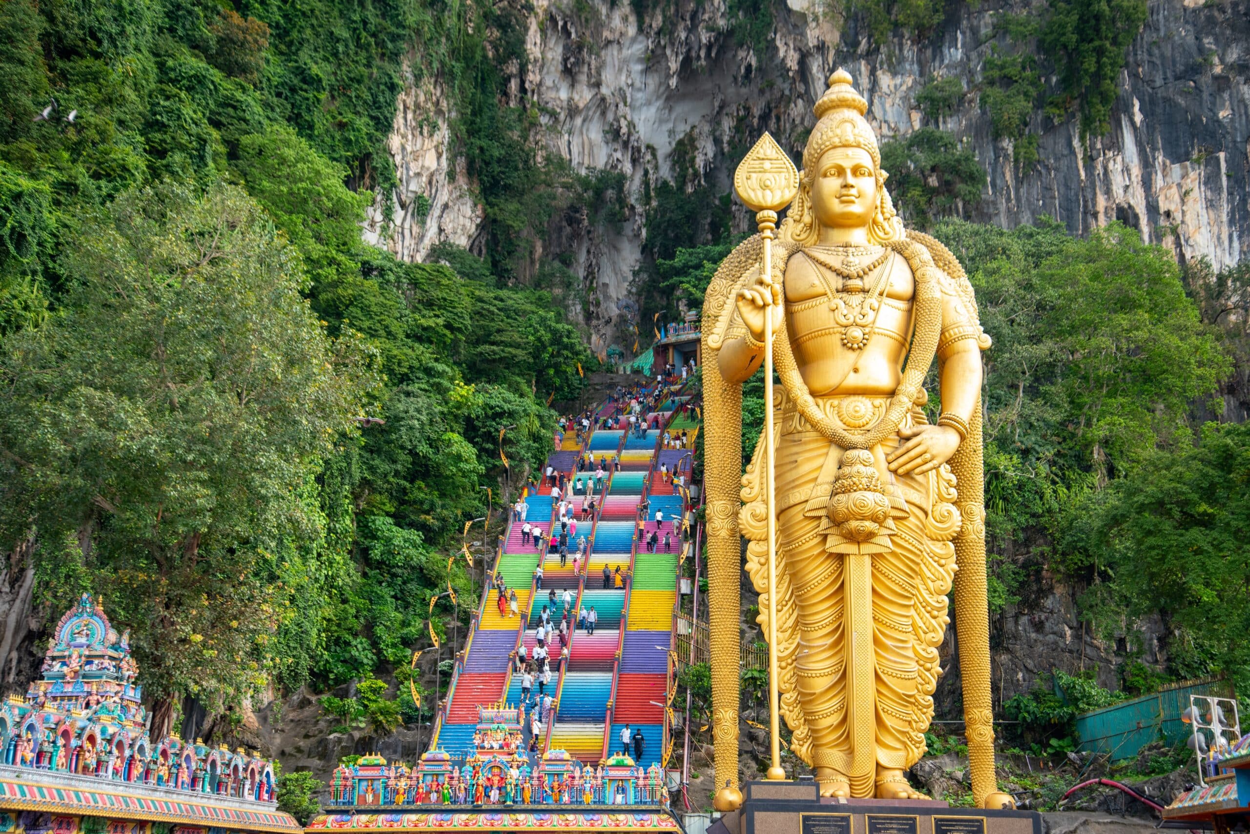 Beautiful scenery of Batu Caves in Malaysia