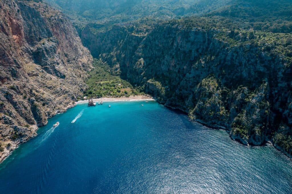 Butterfly Valley is a valley located within the borders of Ölüdeniz town in Fethiye district of Muğla province.