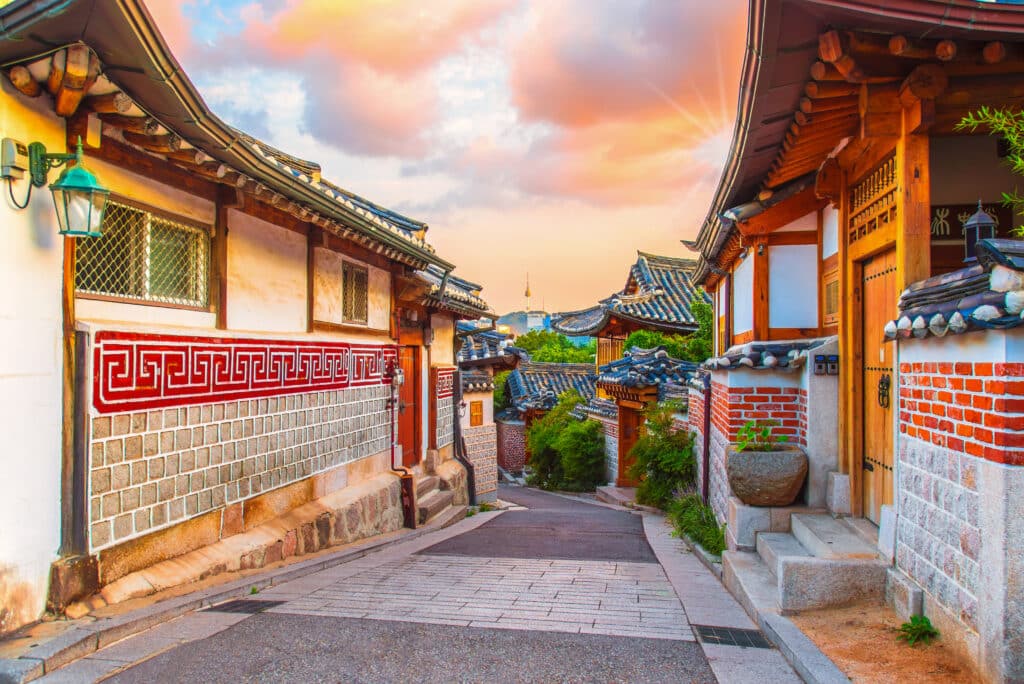 Traditional houses in Bukchon Hanok Village in Seoul
