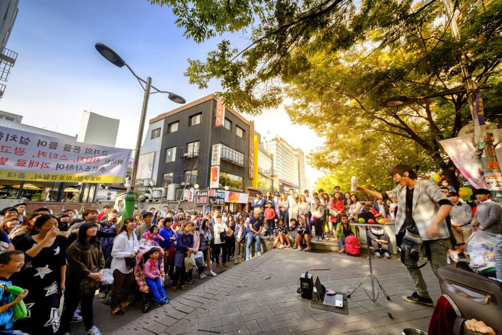 Hongdae street performers
