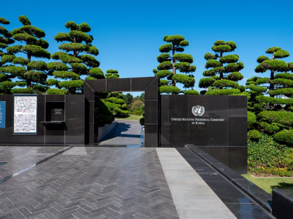 Huinnyeoul Culture Village features colorful houses overlooking the sea.