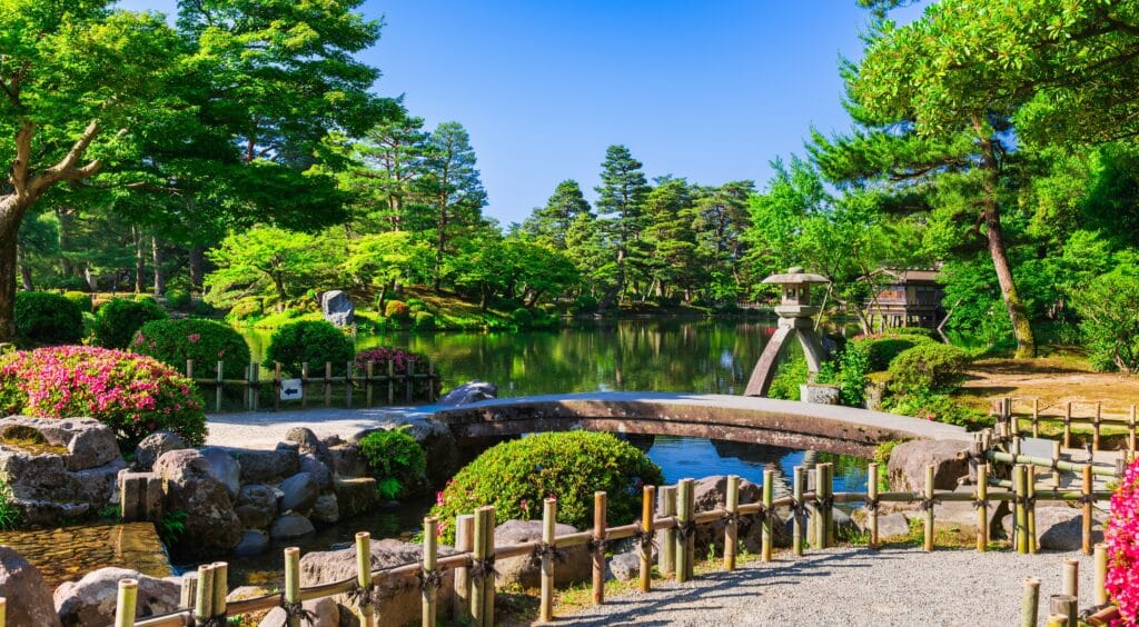 Kenrokuen Garden in Kanazawa, one of Japan’s most famous traditional gardens
