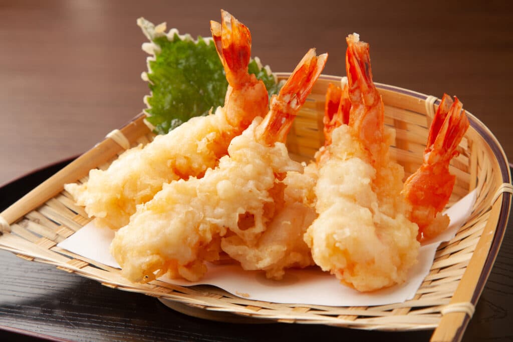 Shrimp tempura light crispy batter Japanese style