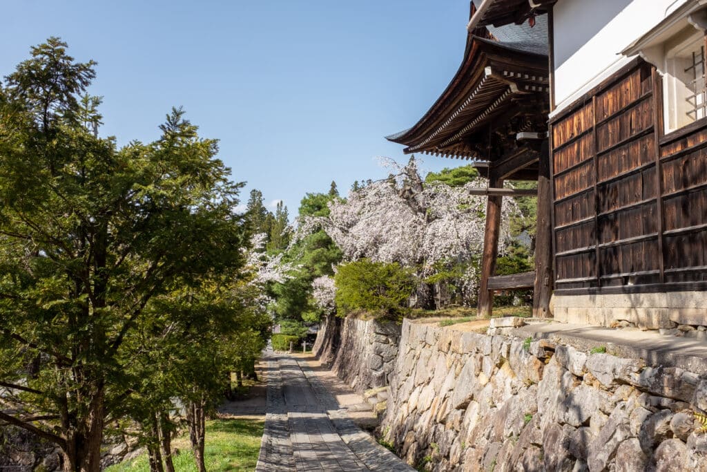 Higashiyama Walking Course in Takayama with traditional temple path