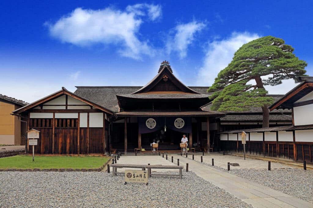 Historic Takayama Jinya building in Takayama Japan