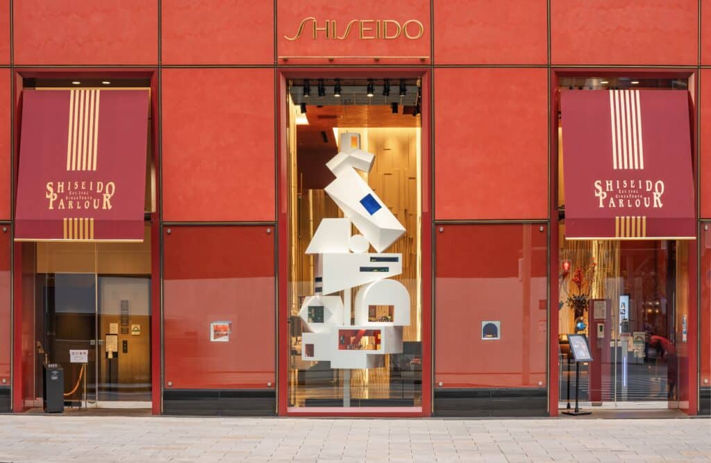 Luxury storefront in Tokyo's upscale Ginza shopping district