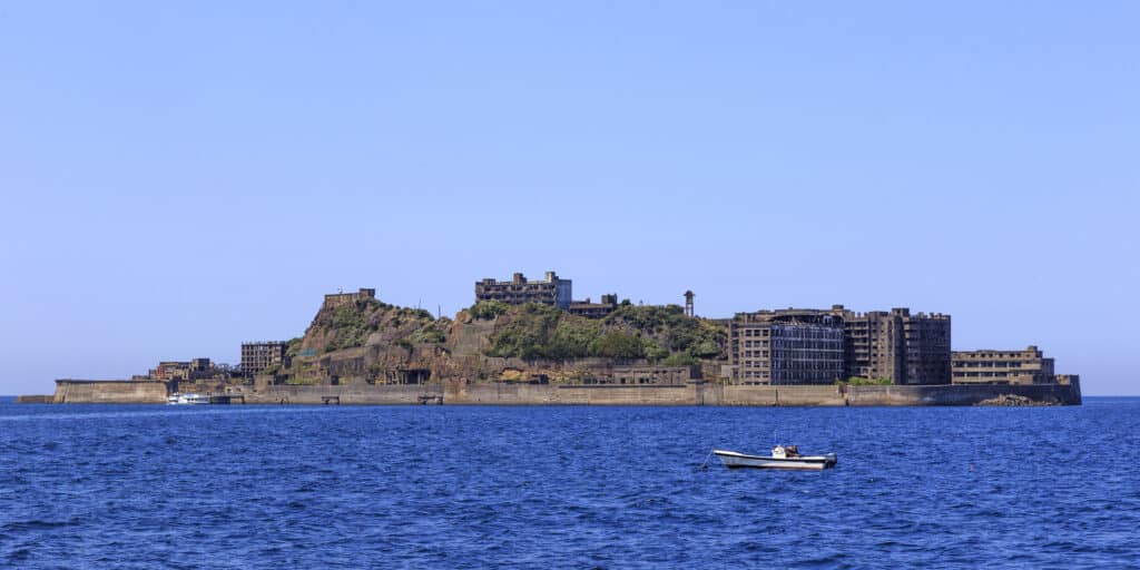 Abandoned Hashima Island also known as Gunkanjima near Nagasaki