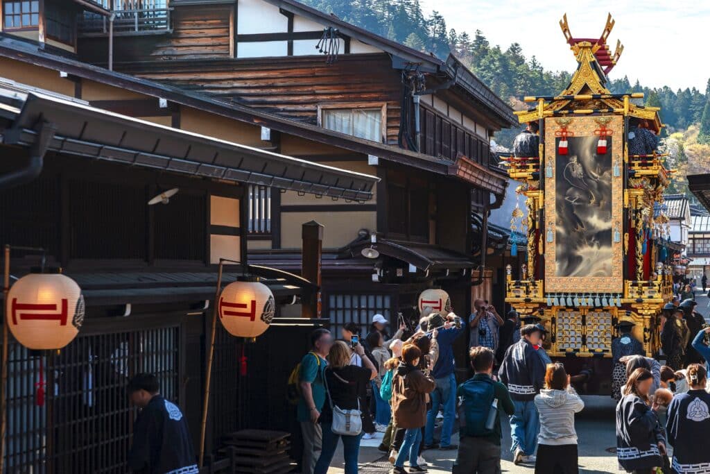 Traditional festival float during the Takayama Spring Festival in April