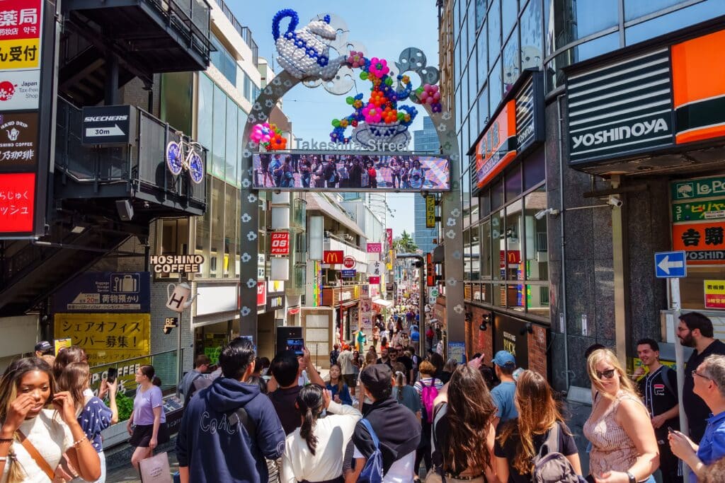Entrance to Takeshita Street in Harajuku, Tokyo