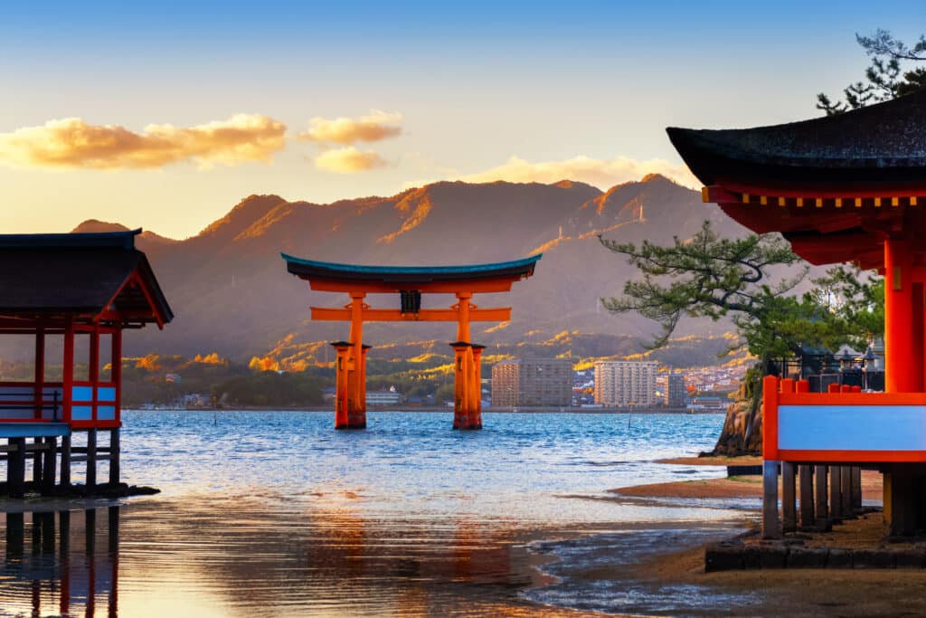 Itsukushima Shrine torii gate at Miyajima near Hiroshima, Japan
